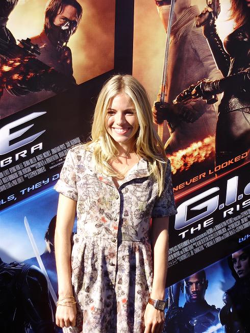 Sienna Miller G.I. Joe: The Rise of Cobra Sydney Press Conference